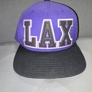 Purple and Black LAX Snapback Hat